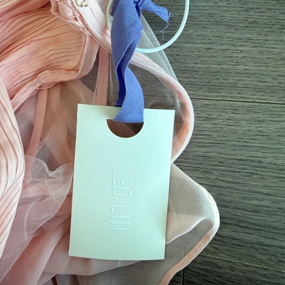 Leo Lin Camilla Draped Floor Dress in Pink - Picture 6 of 7